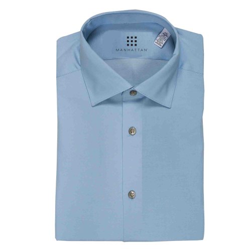 Camisa de Vestir Azul Manhattan para Caballero