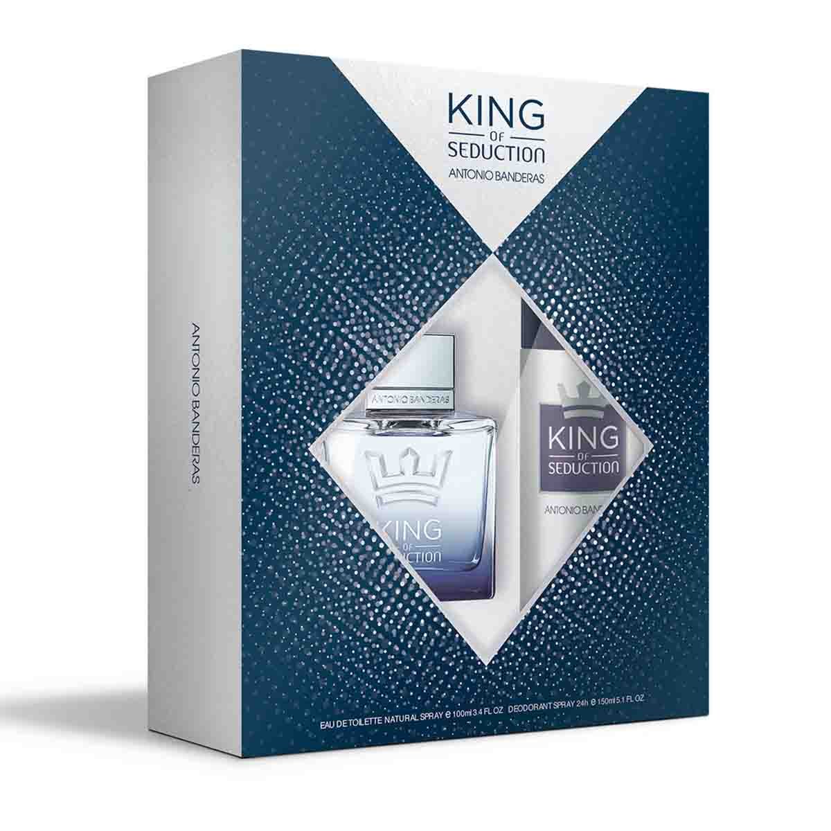 Estuche para Caballero Antonio Banderas King Of Seduction Edt 100 Ml + Desodorante 150 Ml