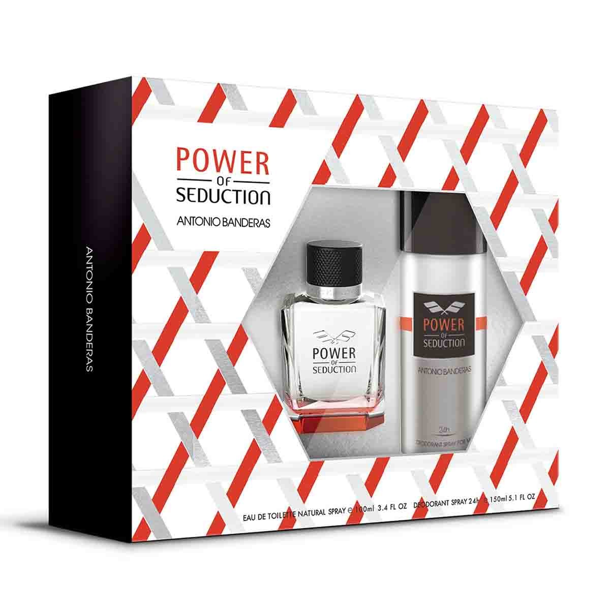 Estuche para Caballero Antonio Banderas Power Of Seduction Edt 100 Ml + Desodorante 150 Ml