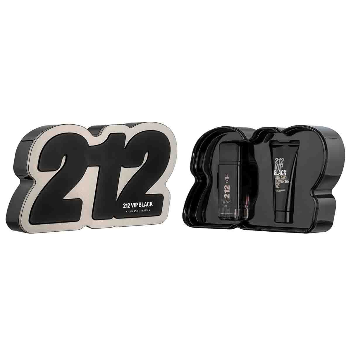 Estuche para Caballero Carolina Herrera 212 Vip Black Edp 100 Ml + Shower Gel 100 Ml