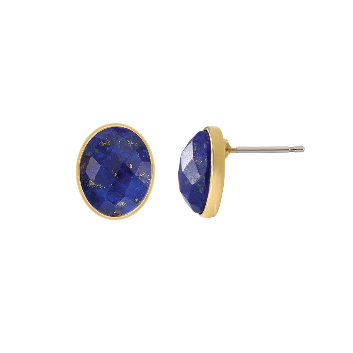 Aretes Dorados con Lapis Lazuli Emanuel Unagro