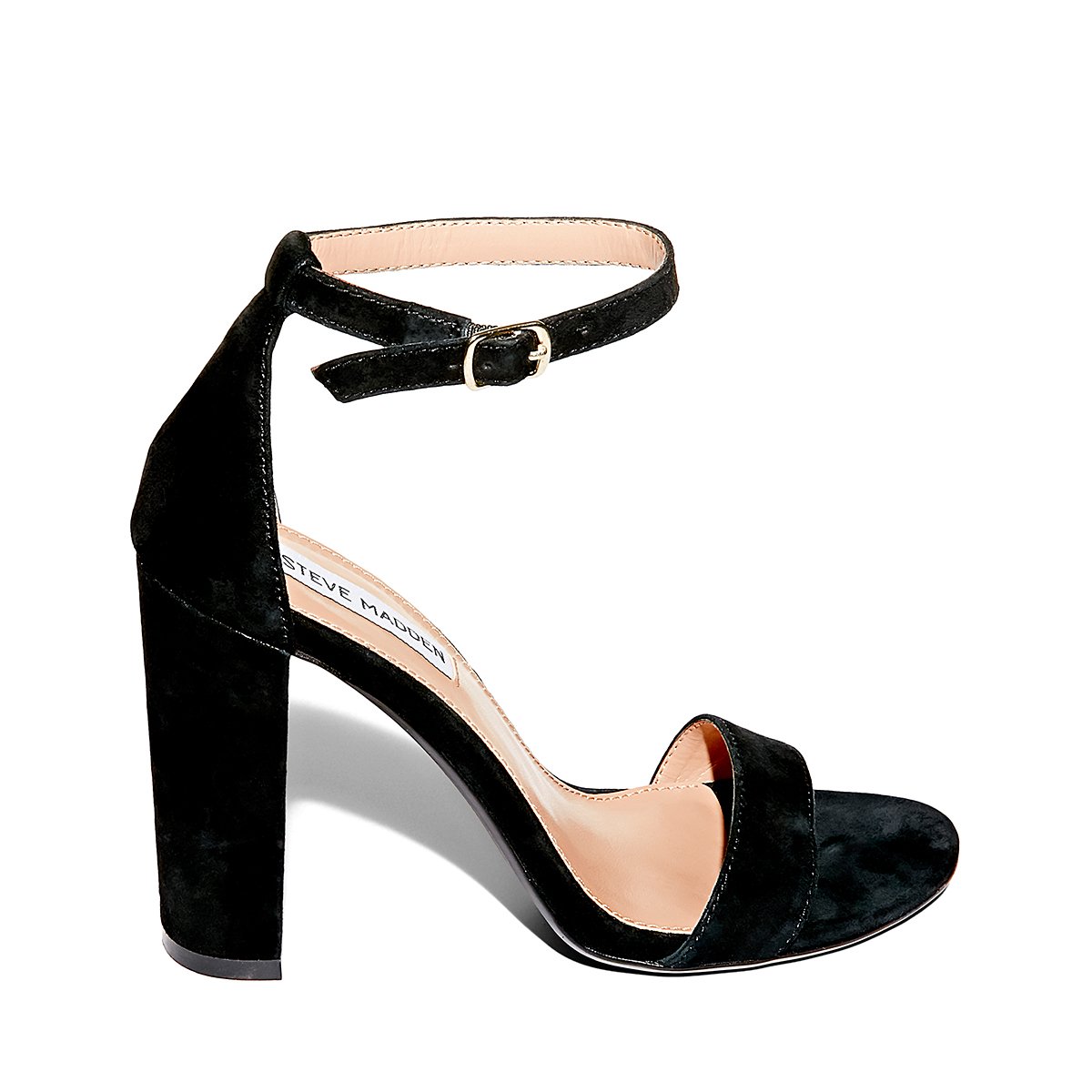 Sandalia Negra de Tacón con Pulsera Steve Madden