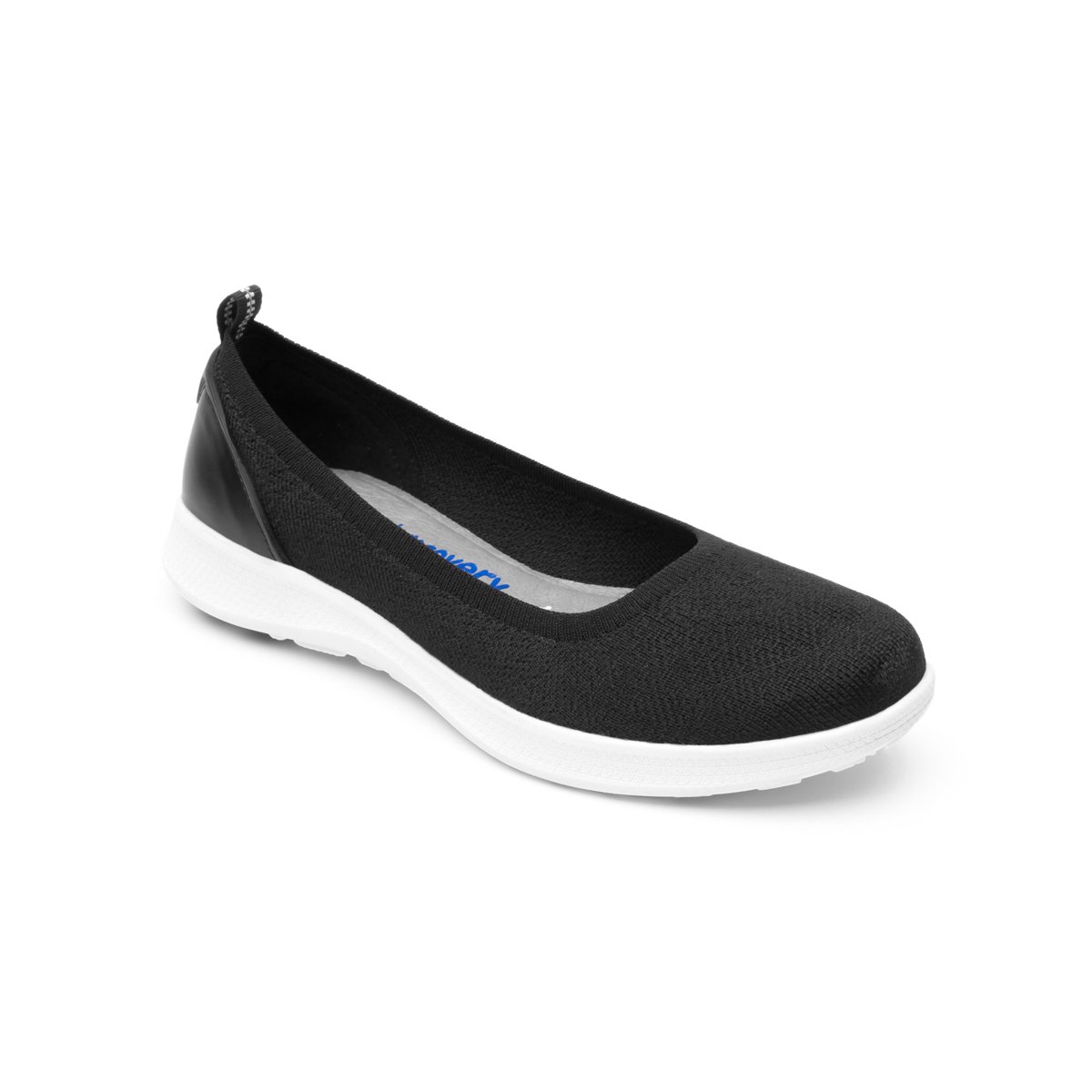 Balerina Negra Casual Sport de Textil Flexi