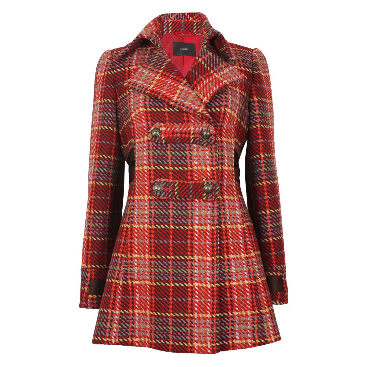 Abrigo para Dama a Cuadros con Solapa Basel