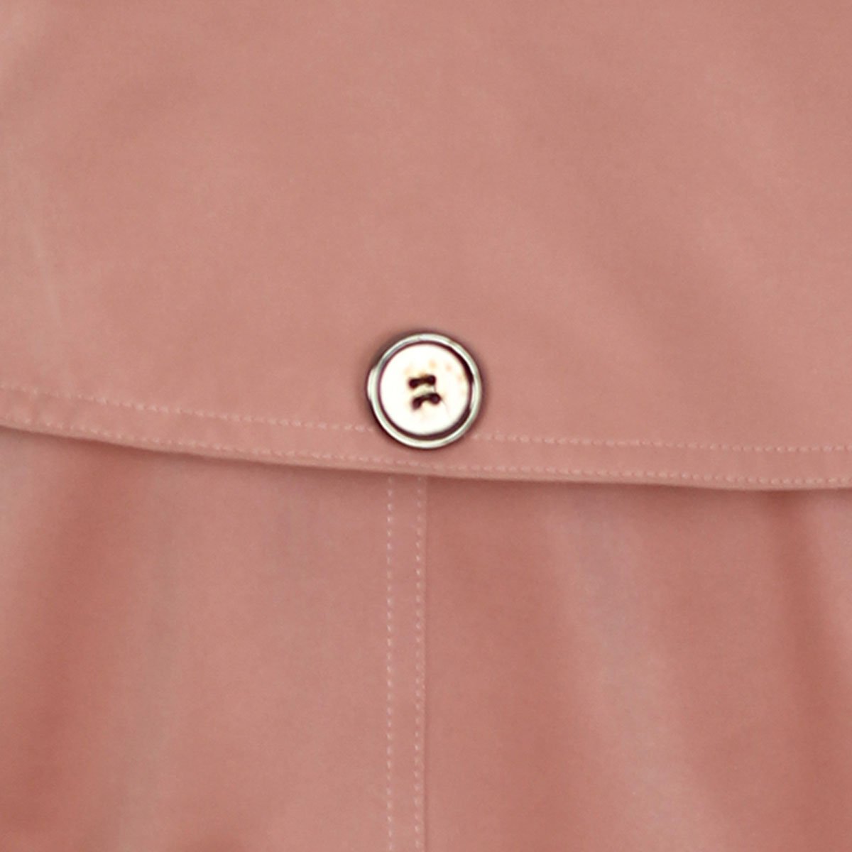 Gabardina Rosa Cuello Camisero con Cinturón Liso Basel