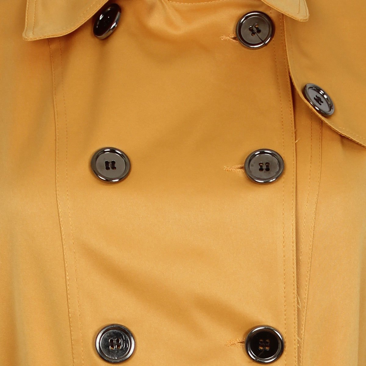 Gabardina Mostaza Cuello Camisero con Cinturón Liso Basel