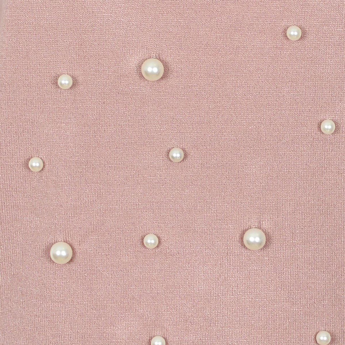 Su&eacute;ter Rosa Cuello Redondo con Perlas Just By Basel