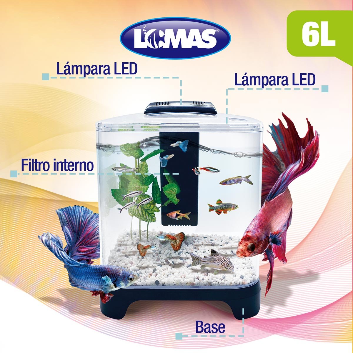 Acuario Mini de 6 Lt Acuario Lomas