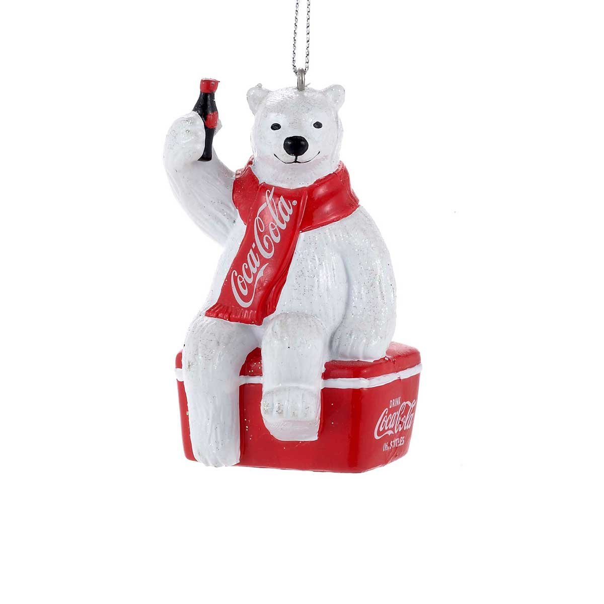 Colgante Coca-Cola Oso Polar Sentado en 8 Cm.