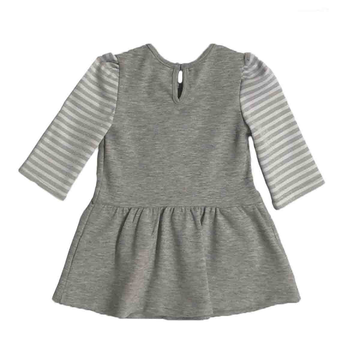 Vestido Gris Bordado Conejo Coccolato para Bebé