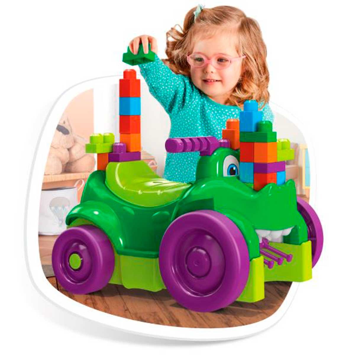 Mega Blocks Cocodrilo Montable de Construcción Mattel