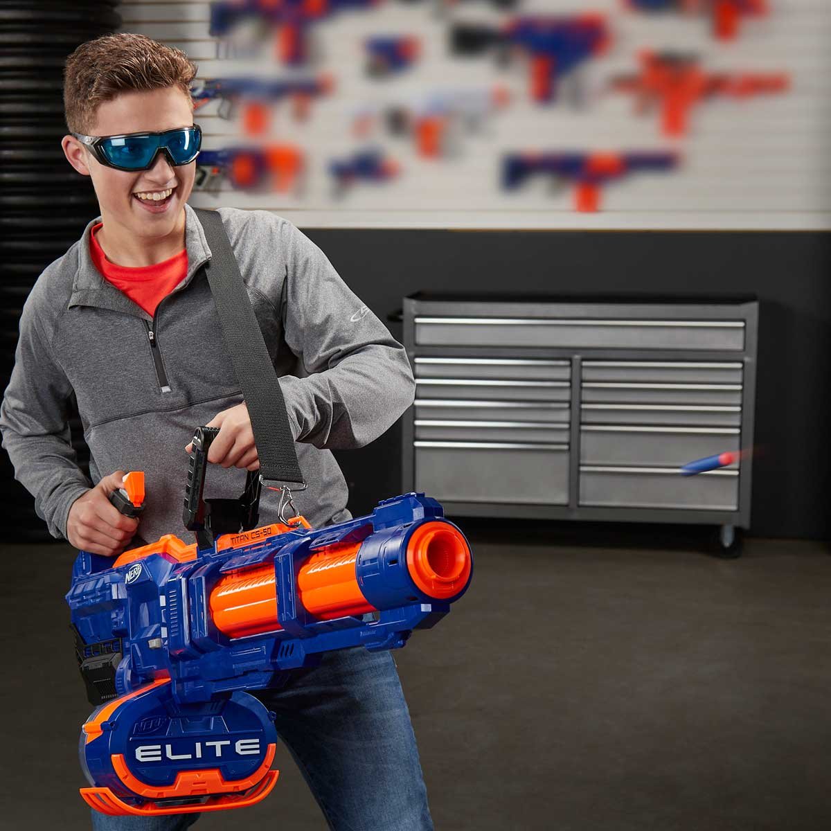 Nerf Elite Titan Lanzador Motorizado Cs-50  Hasbro