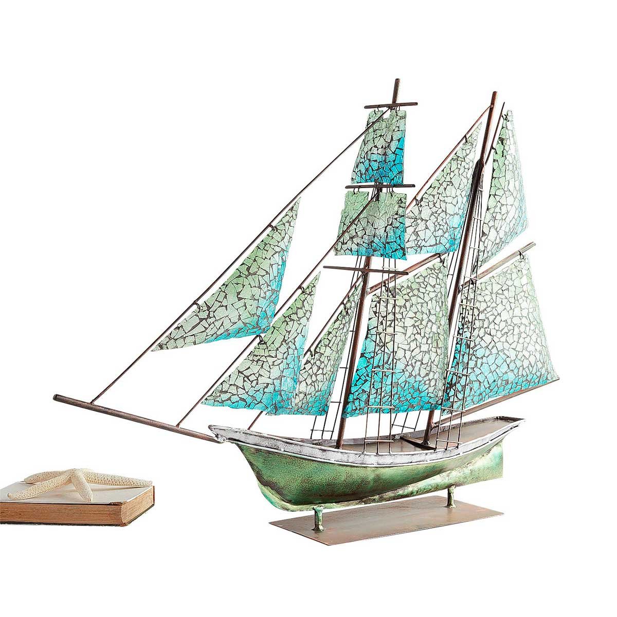 Figura Decorativa Barco de Mosaico Pier 1 Imports