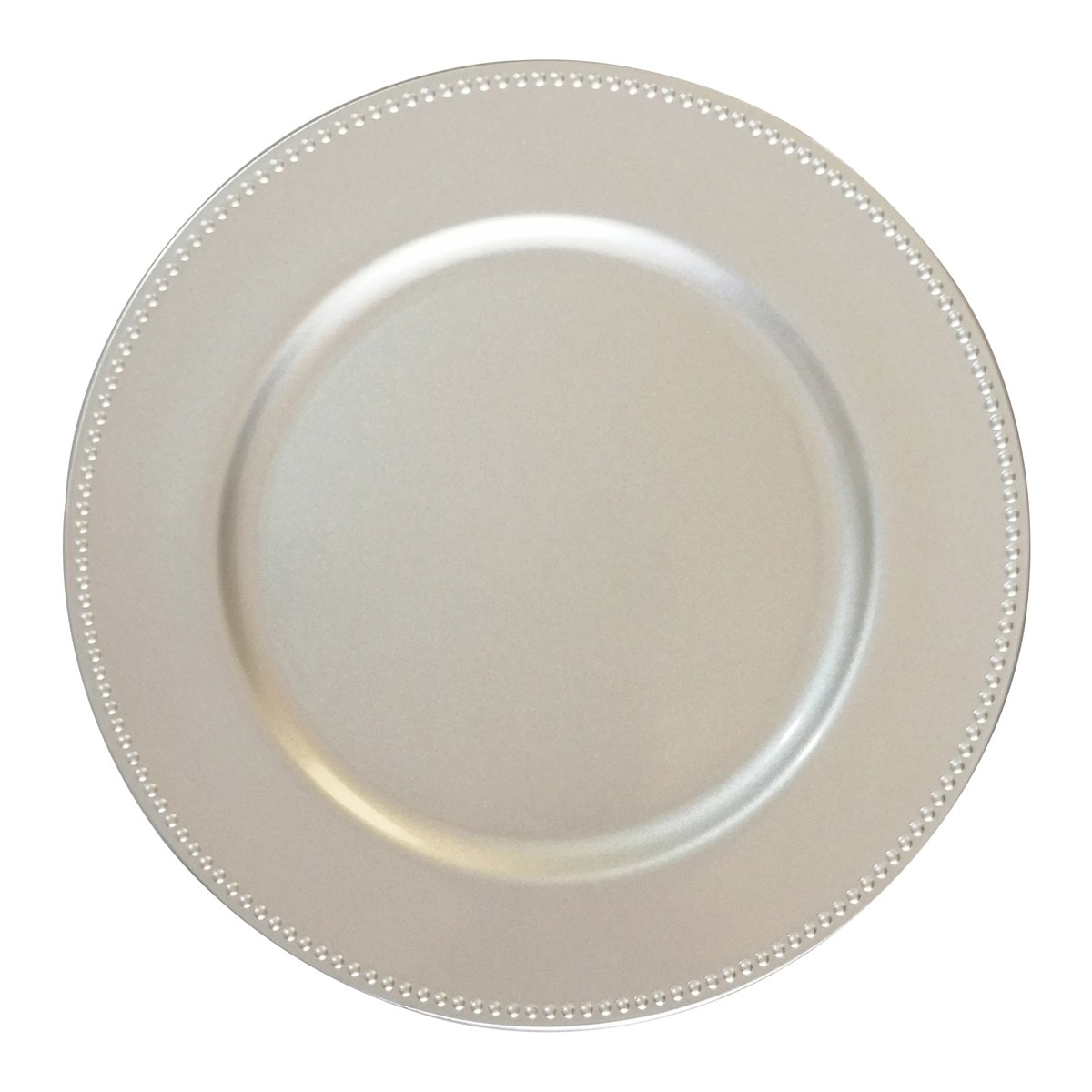 Plato Base de Plástico Plateado con Borde Y con Textura Aperlada Table & Company