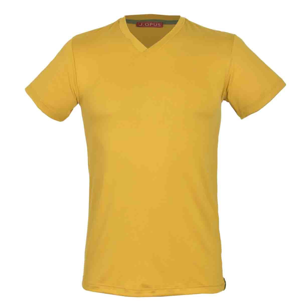 Playera Cuello V Mostaza J.opus para Caballero