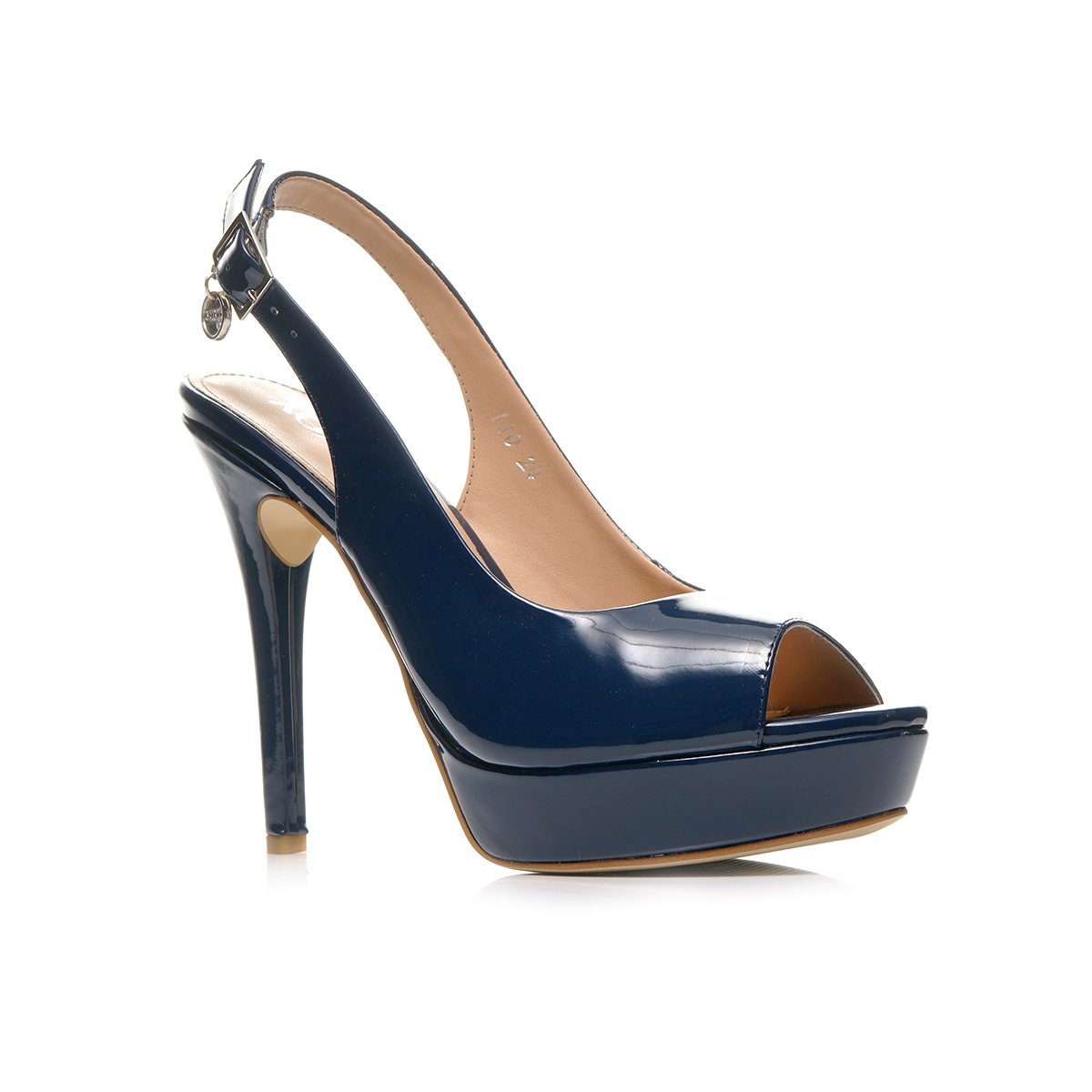 Zapatilla Azul Marino de Charol Media Plataforma Xoxo