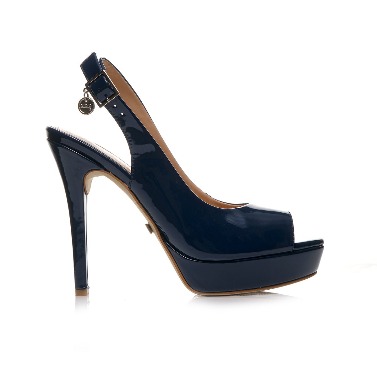 Zapatilla Azul Marino de Charol Media Plataforma Xoxo
