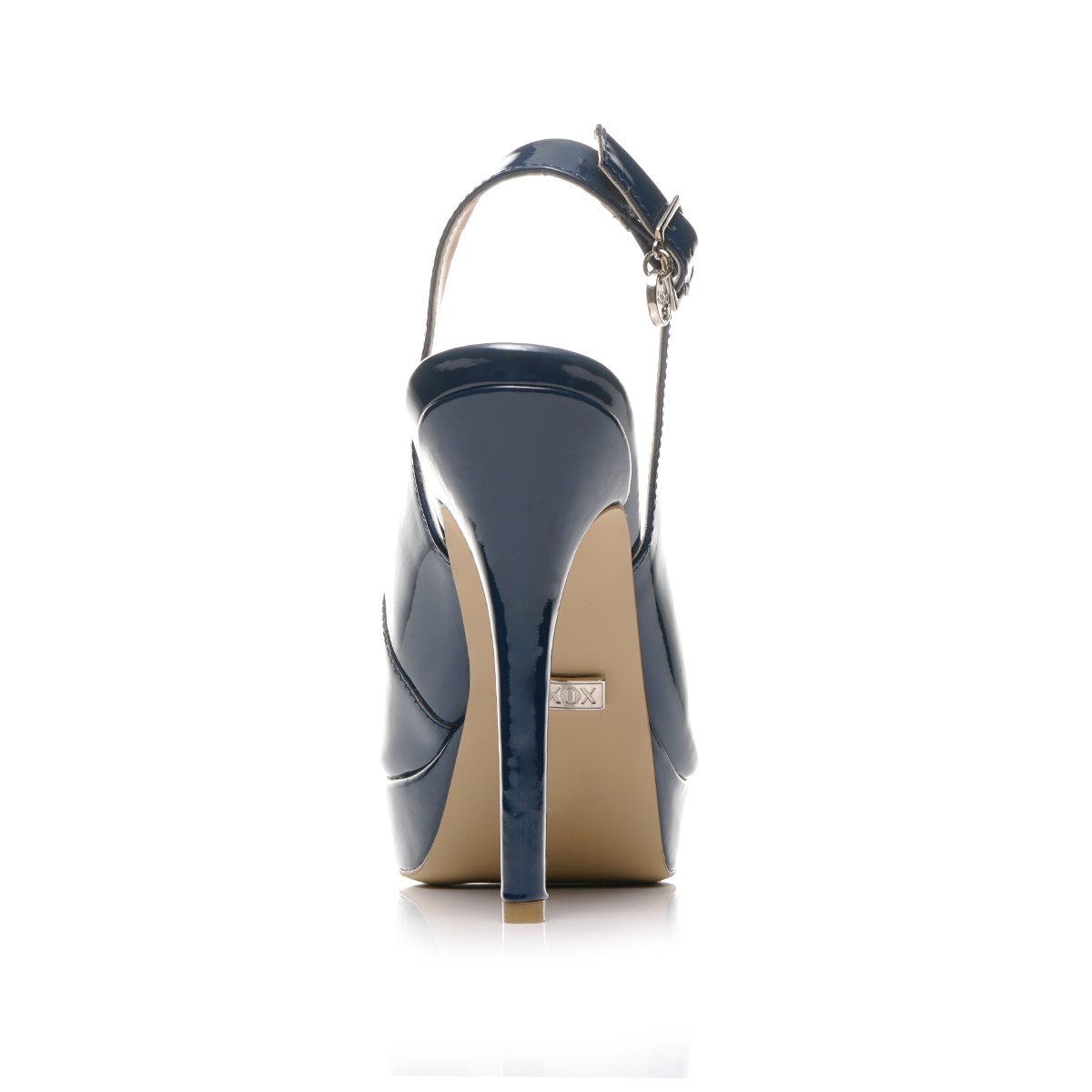 Zapatilla Azul Marino de Charol Media Plataforma Xoxo
