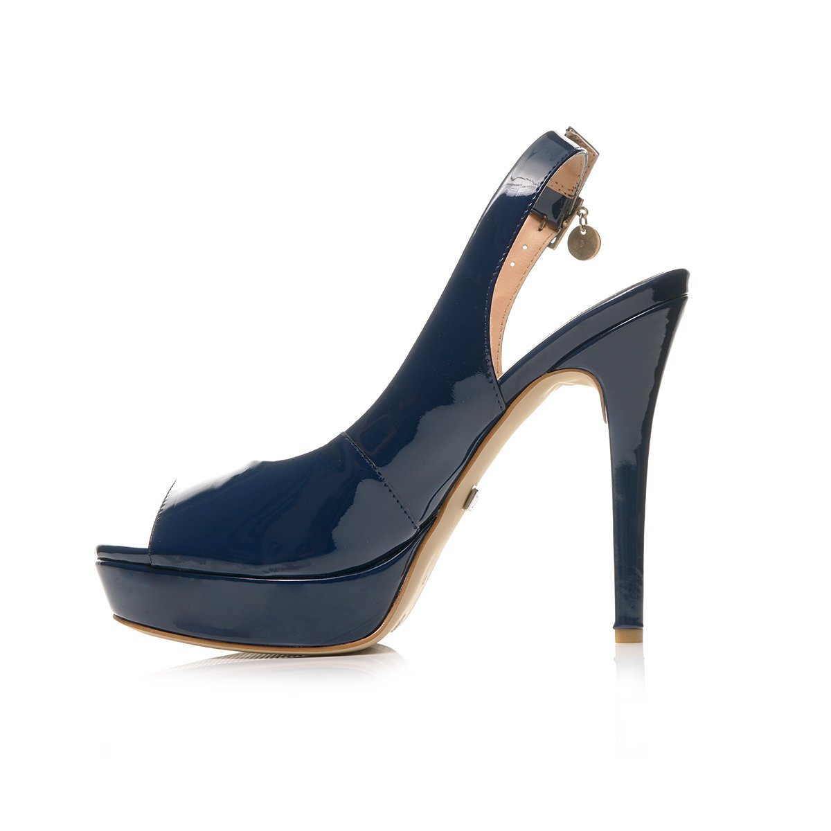 Zapatilla Azul Marino de Charol Media Plataforma Xoxo