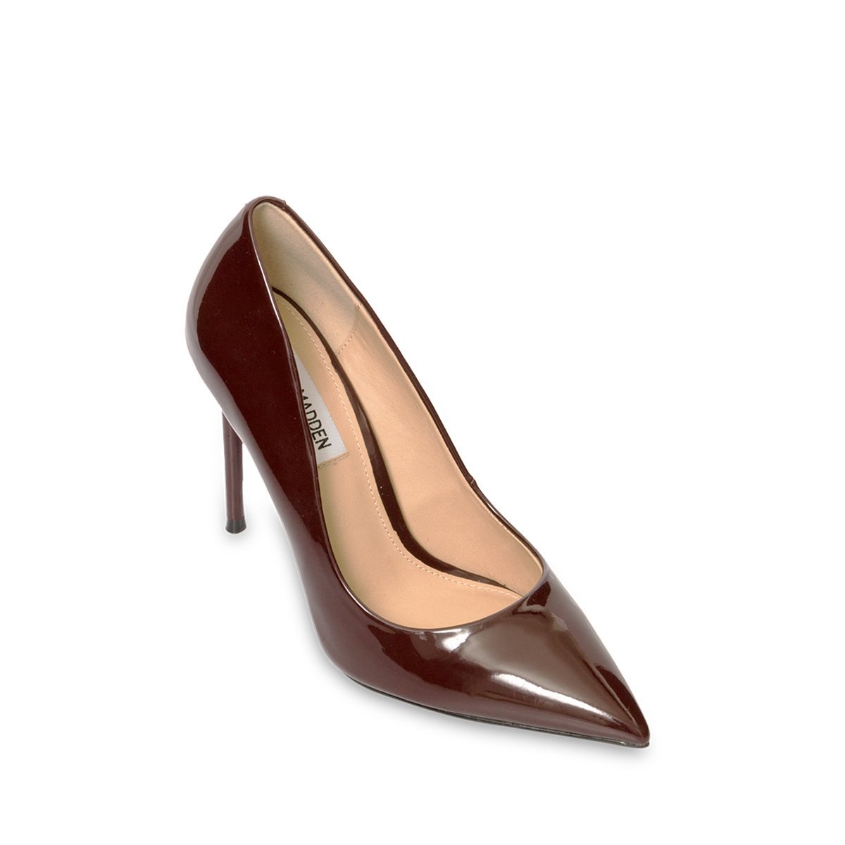 Zapatilla Puntal de Charol Vino con Tac&oacute;n Steve Madden