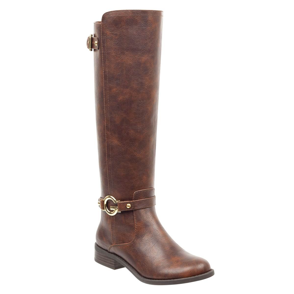 Bota con Detalle Metálico Color Café G By Guess