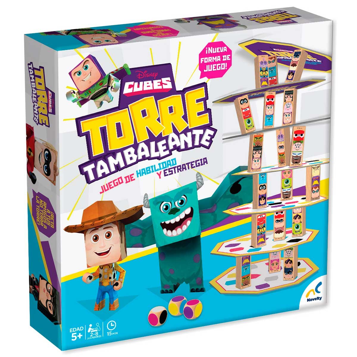 Torre Tambaleante Disney Cubes Novelty - Juego de Mesa