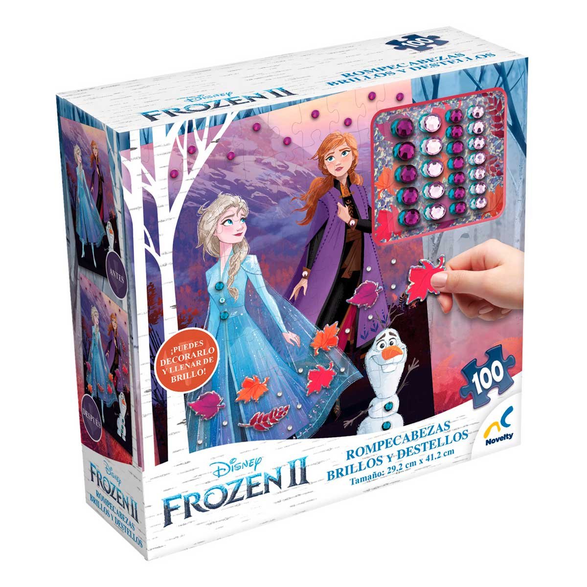 Rompecabezas Brillos Y Destellos 100 Piezas Frozen II Novelty