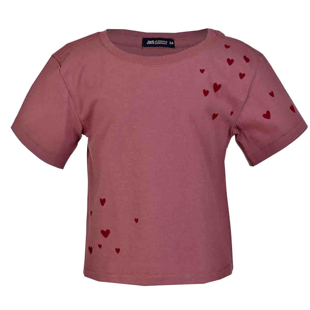 Playera Manga Corta con Estampado de Corazones Jeanious para Bebé