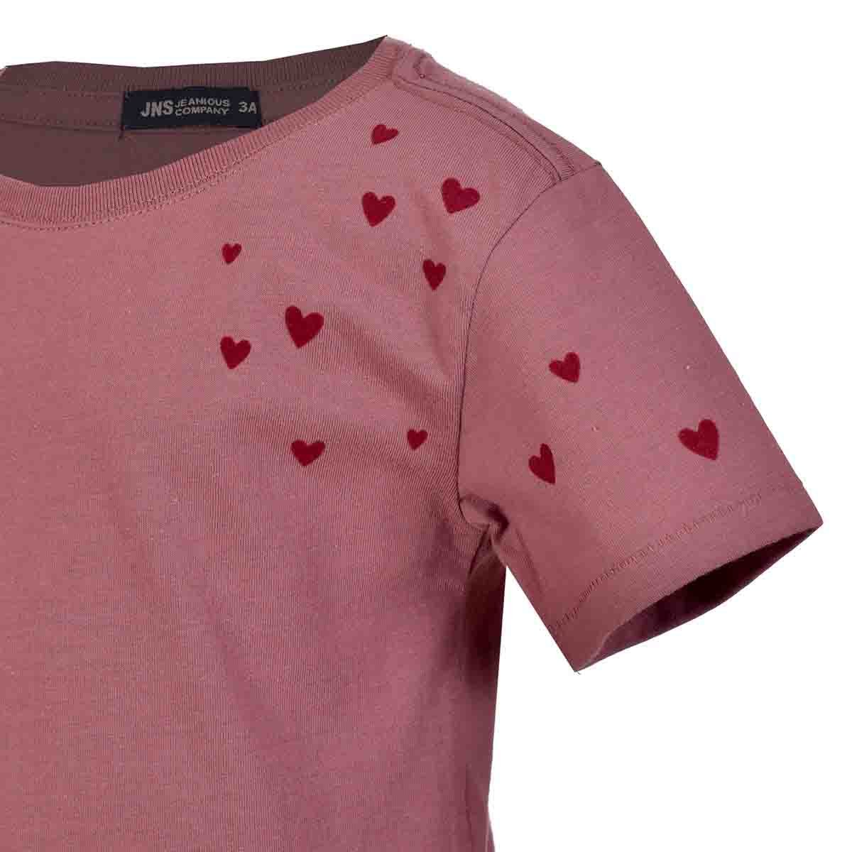 Playera Manga Corta con Estampado de Corazones Jeanious para Bebé