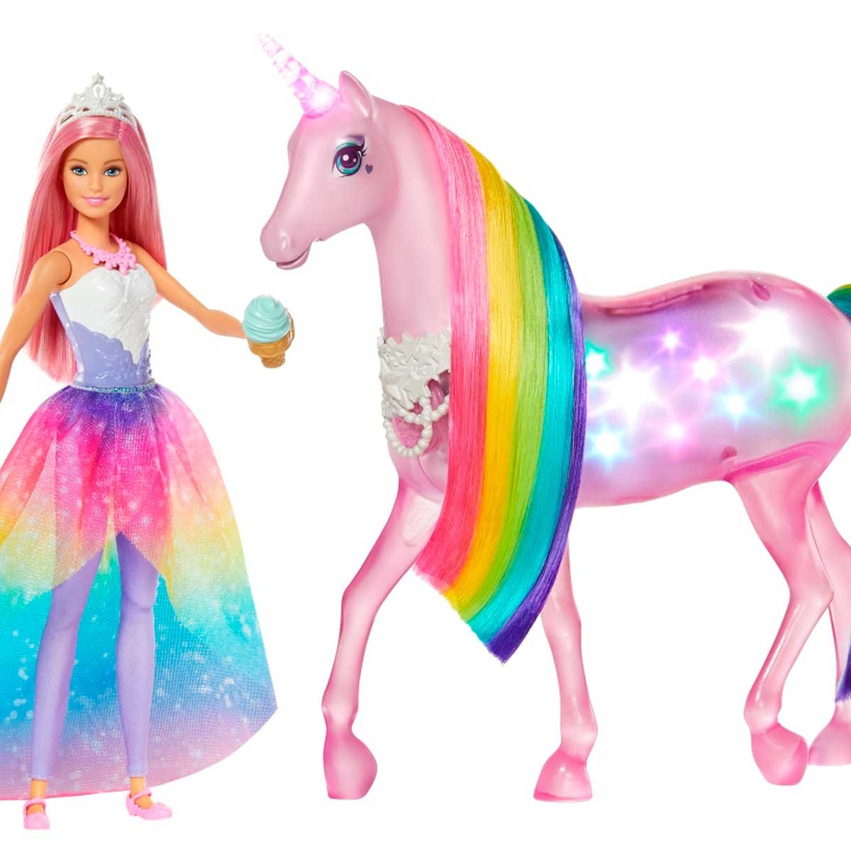 Barbie Dreamtopia Unicornio de Luces Mágicas Mattel