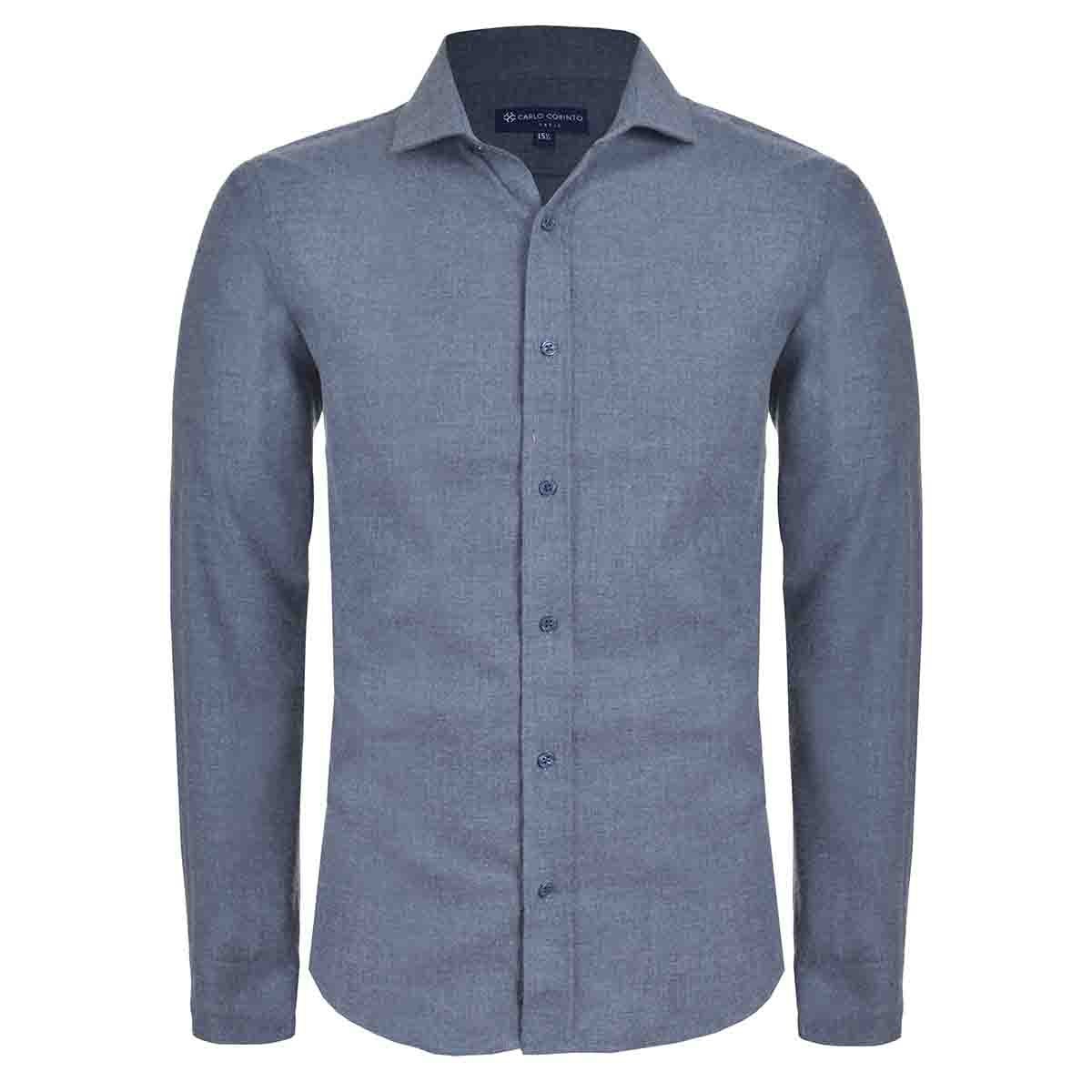 Camisa de Vestir Azul Regular Carlo Corinto para Caballero