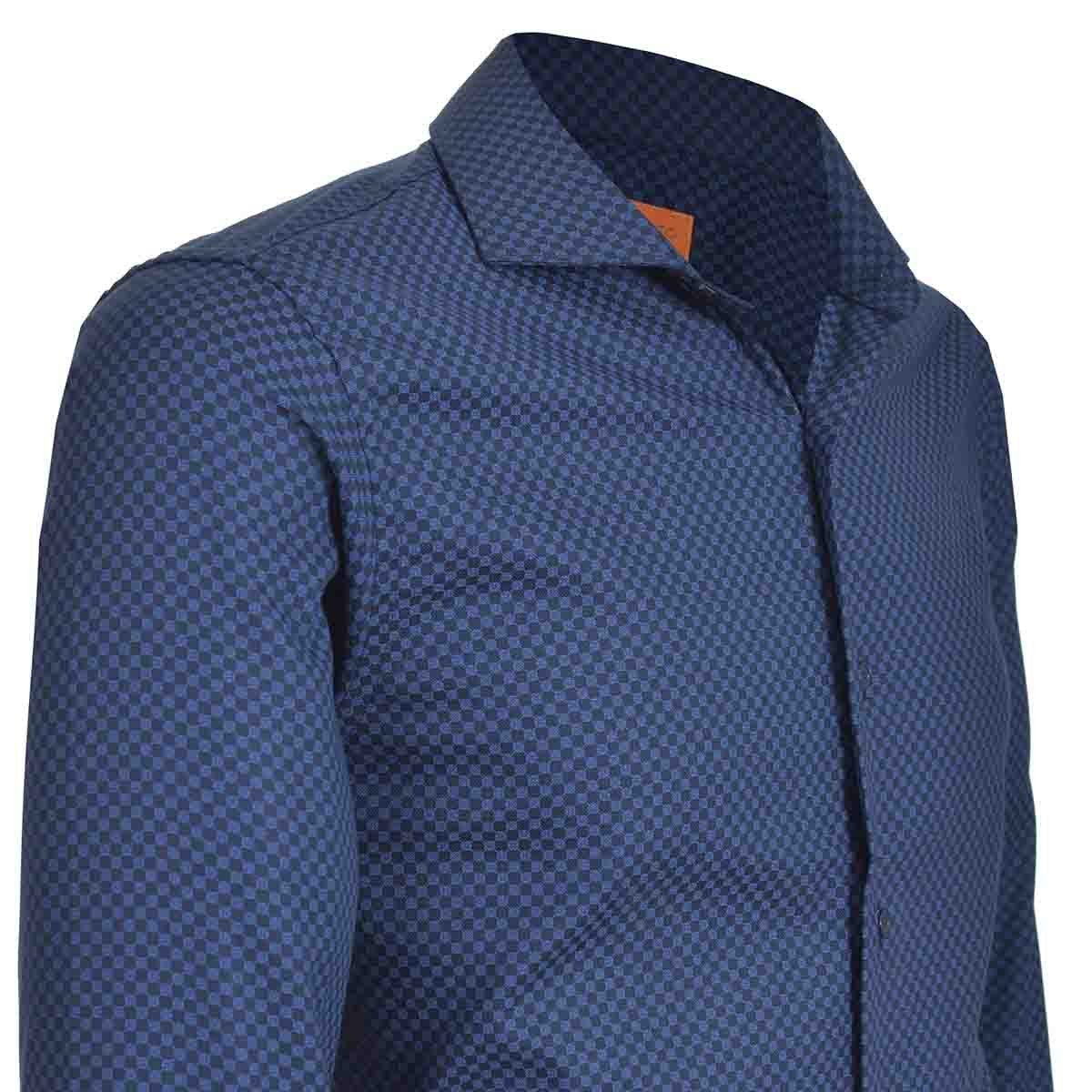 Camisa de Vestir Azul Slim Fit Carlo Corinto para Caballero