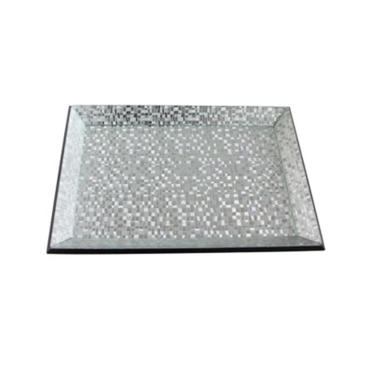 Charola Diseño Plata Espejo 15X10 Precious Home