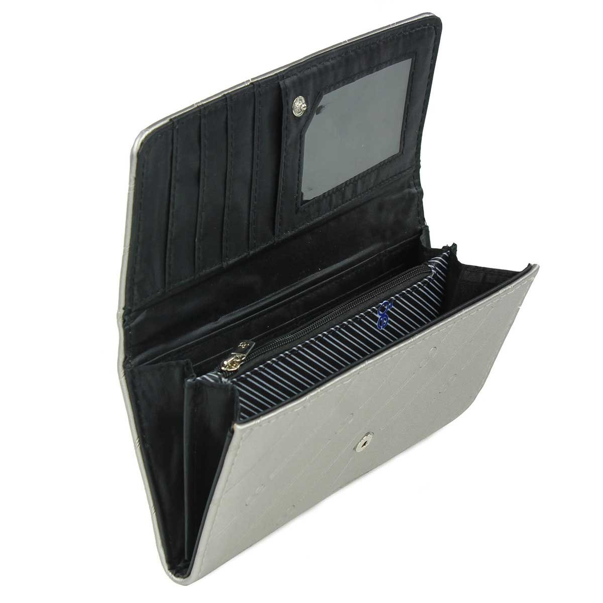 Billetera Flap Plata Cloe