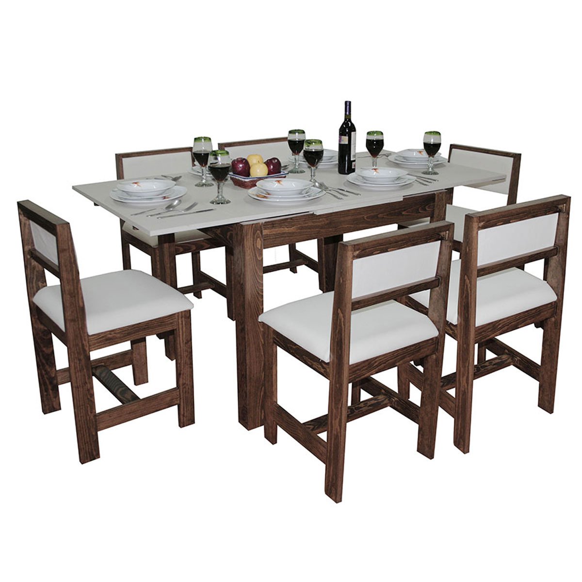 Desayunador de Madera con 4 Sillas Marruecos Lm Carpentry