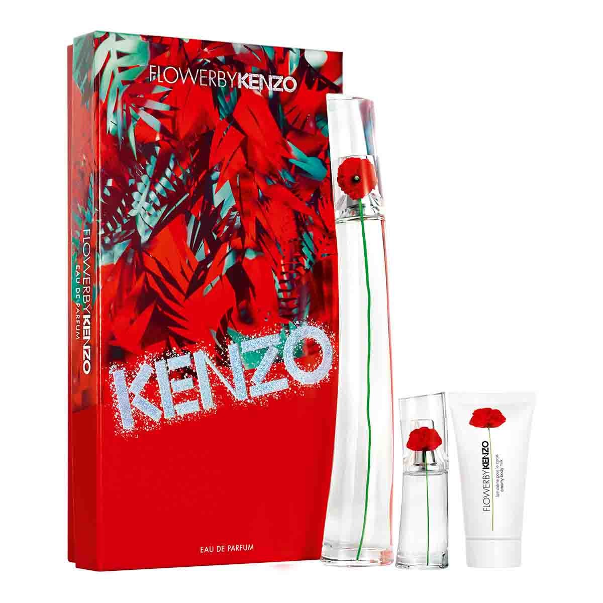 Estuche para Dama Flower By Kenzo Edp 100Ml + Travel Spray 15Ml + Crema Perfumada 50Ml