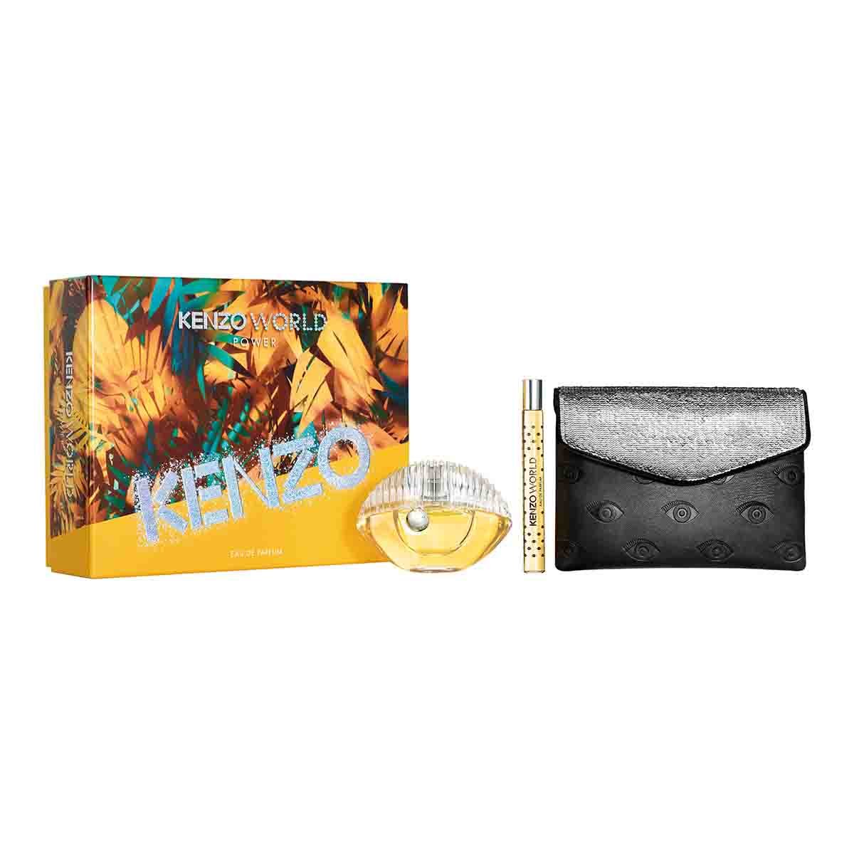Estuche para Dama Kenzo World Power Edp 75 Ml + Mini 10 Ml + Pouch