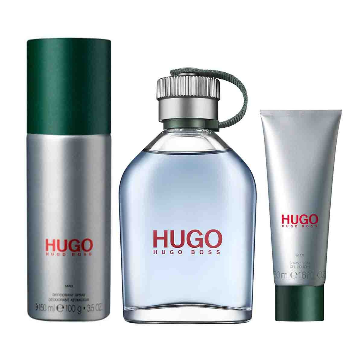 Estuche para Caballero Hugo Boss, Hugo Man Edt 125 Ml + Deo 150 Ml + Sg 50 Ml