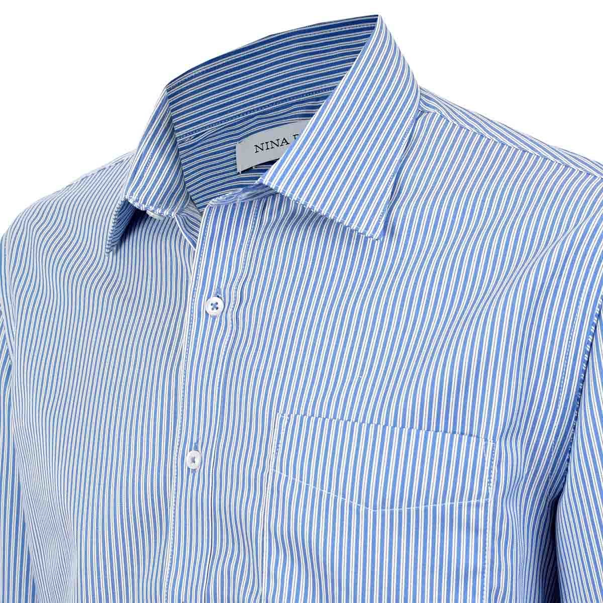 Camisa de Vestir Regular  Color Azul Combinado Nina Ricci para Caballero
