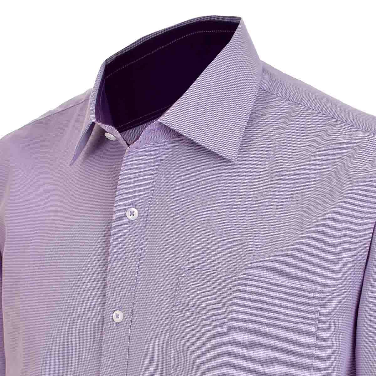 Camisa de Vestir Slim Fit Color Morado Combinado Nina Ricci para Caballero