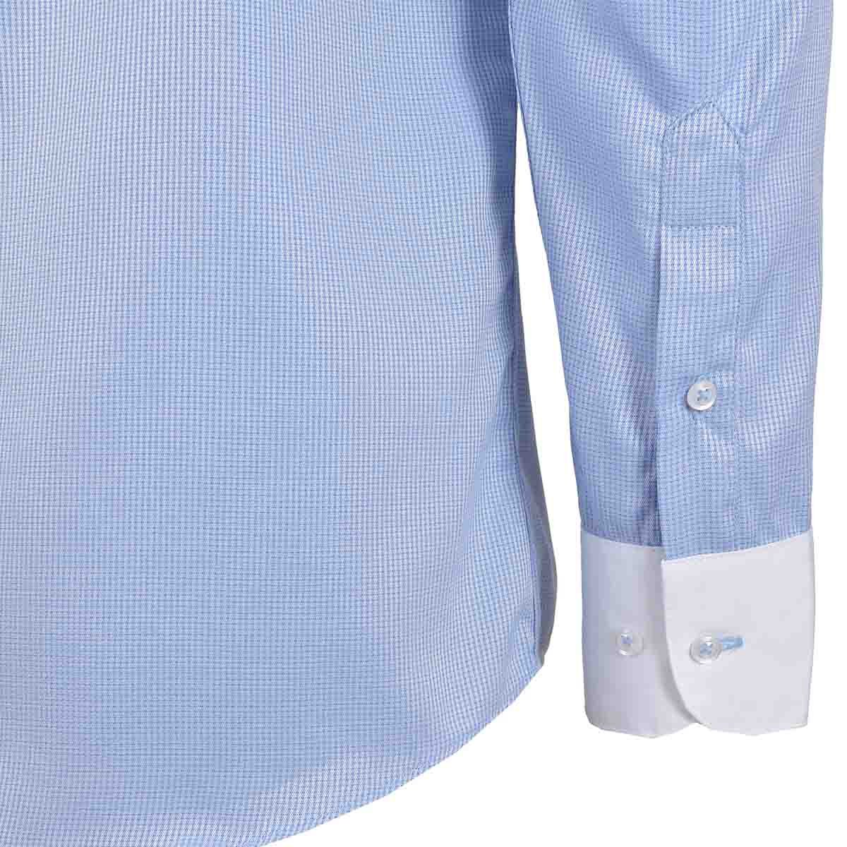 Camisa de Vestir Slim Fit Color Azul Combinado Nina Ricci para Caballero