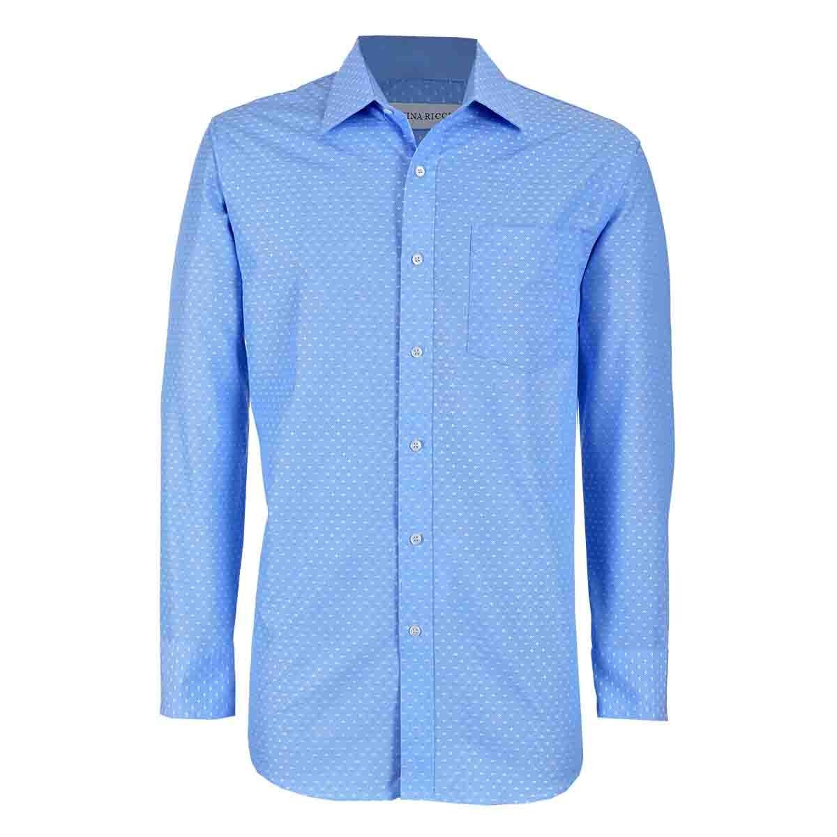 Camisa de Vestir Slim Fit Color Azul Nina Ricci para Caballero