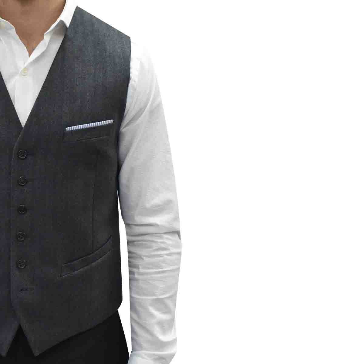 Chaleco Slim Gris Combinado Tommy Hilfiger