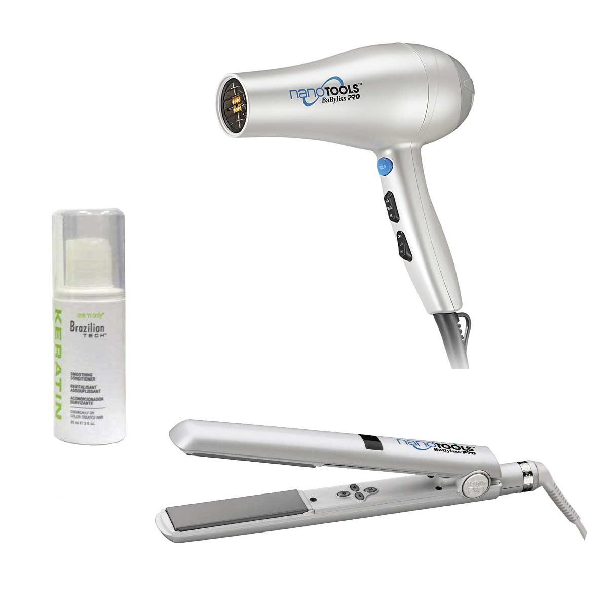 Combo Nanotools 2019 Alaciadora+Secadora+Shampoo Babyliss