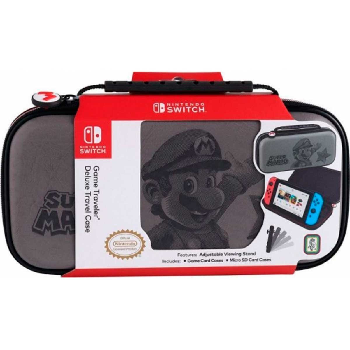 Nintendo Switch Estuche de Viaje Super Mario Deboss Grey