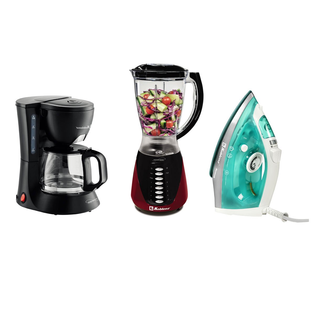 Paquete Licuadora, Cafetera y Plancha Koblenz