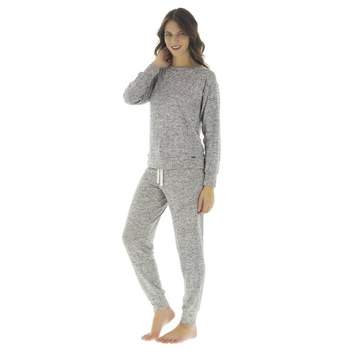 Pijama para Dama de Manga Larga Y Jogger Loungewear Skiny