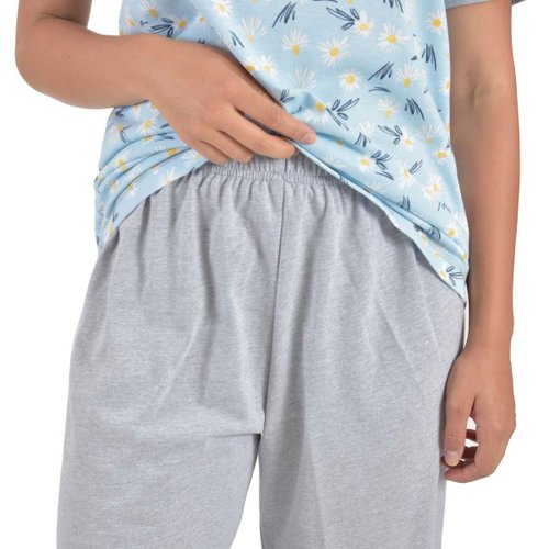 Pijama Chiffon Escote Redondo Y Pantalón Thaiss
