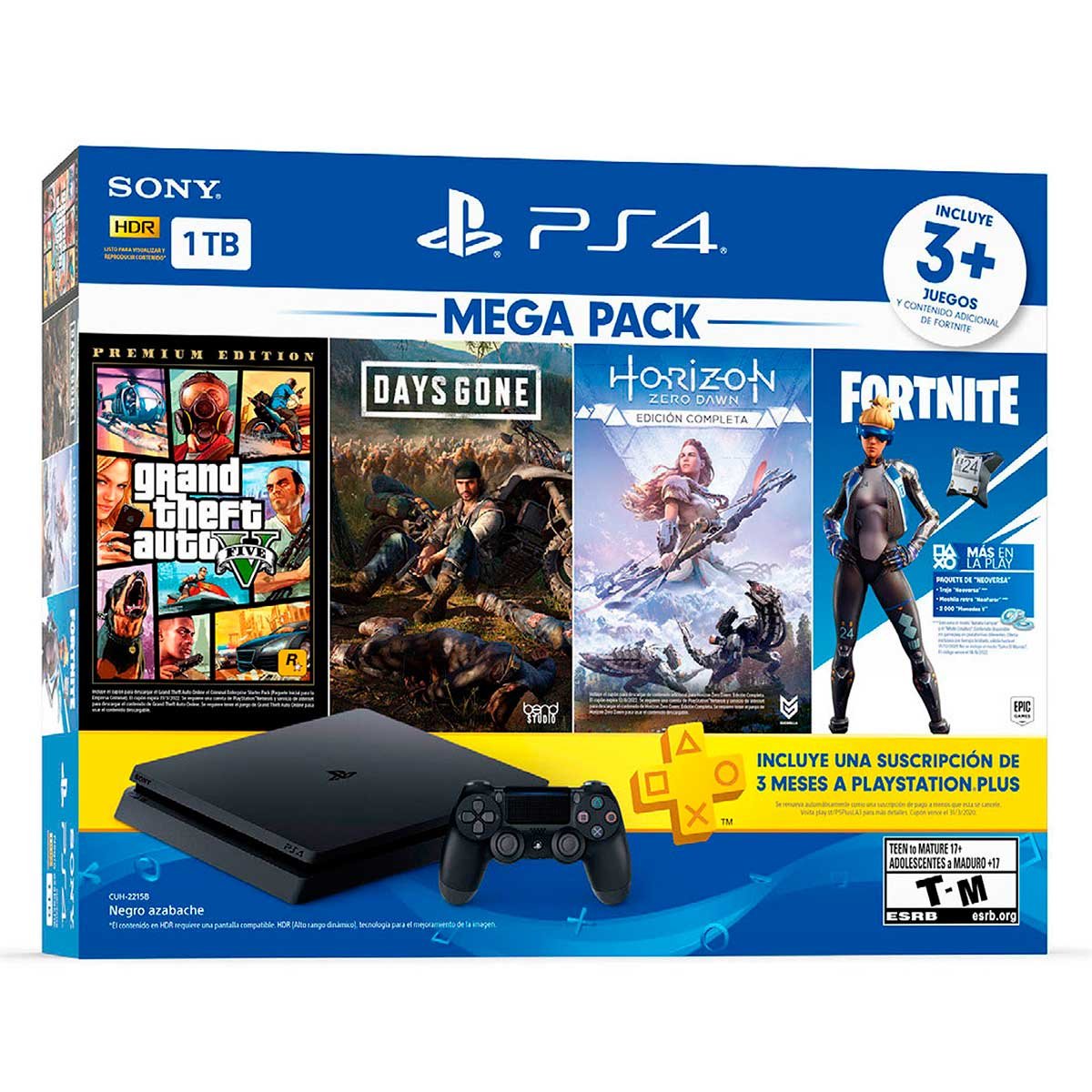 Consola Ps4 1Tb Mega Pack