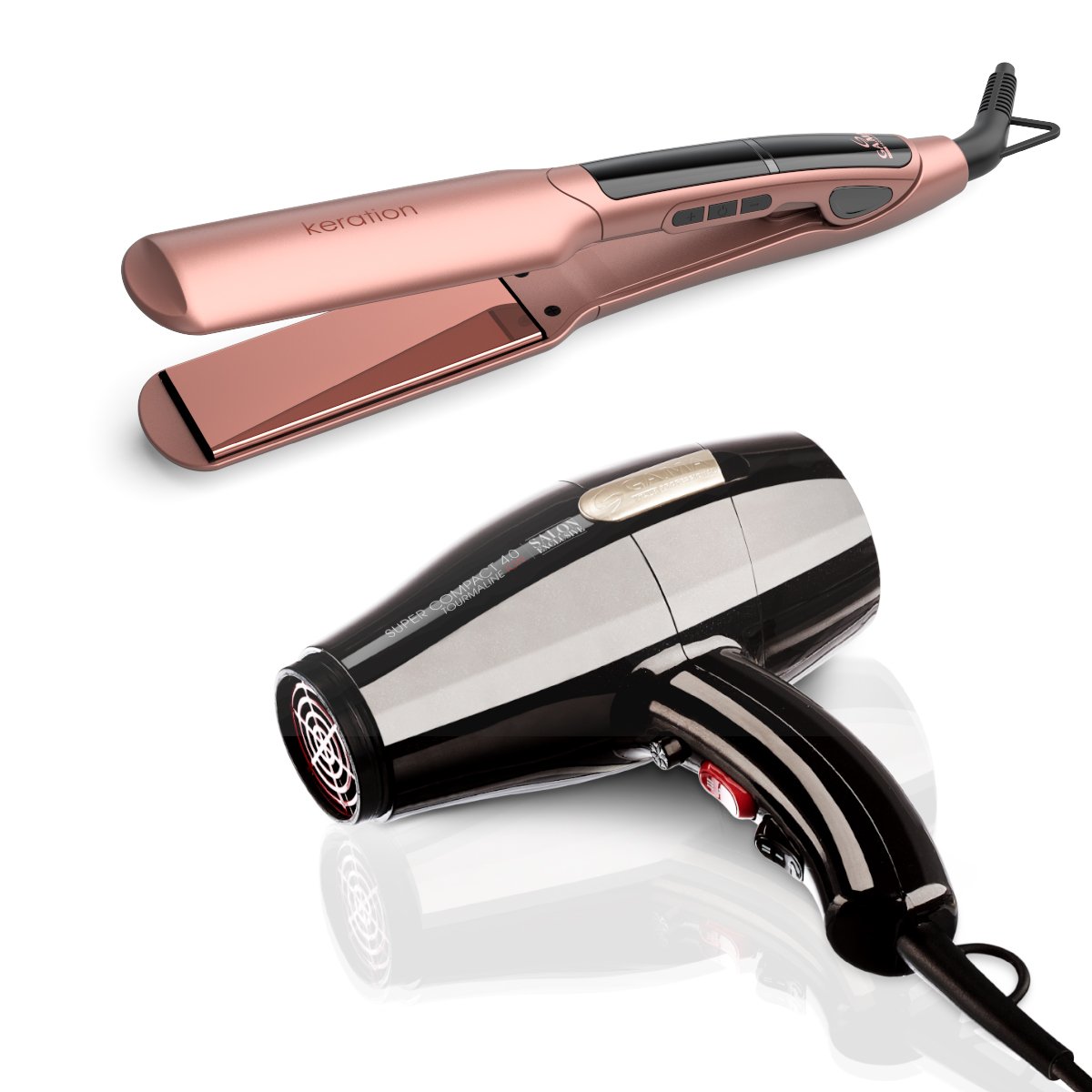 Combo Plancha Xwide Keration + Secadora Sc Tour Gama Italy